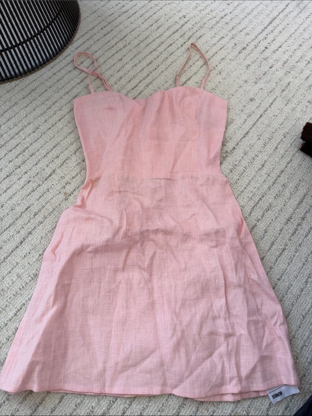 Reformation Blush Pink Spaghetti Strap Mini Dress